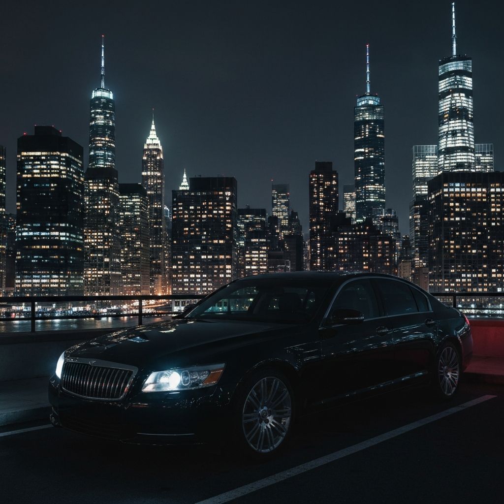 NYC skyline black car service