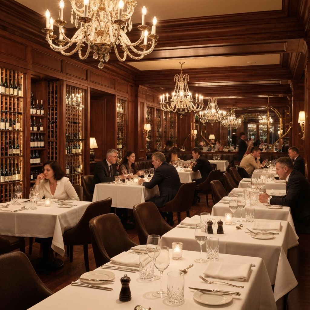Upscale restaurant interior NYC